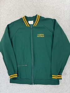 Australia National Team Authentic Lacrosse Warmup Jacket (Men's Medium) Green