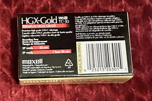 Videocassetta VHS-C Maxell Gold HGX alta qualità - NUOVA/SIGILLATA TC30 - Foto 4 di 4
