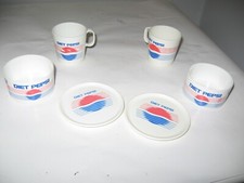 6 pc vtg Child  s Chilton Diet Pepsi Party Dish Set Kids Cooking Plastic