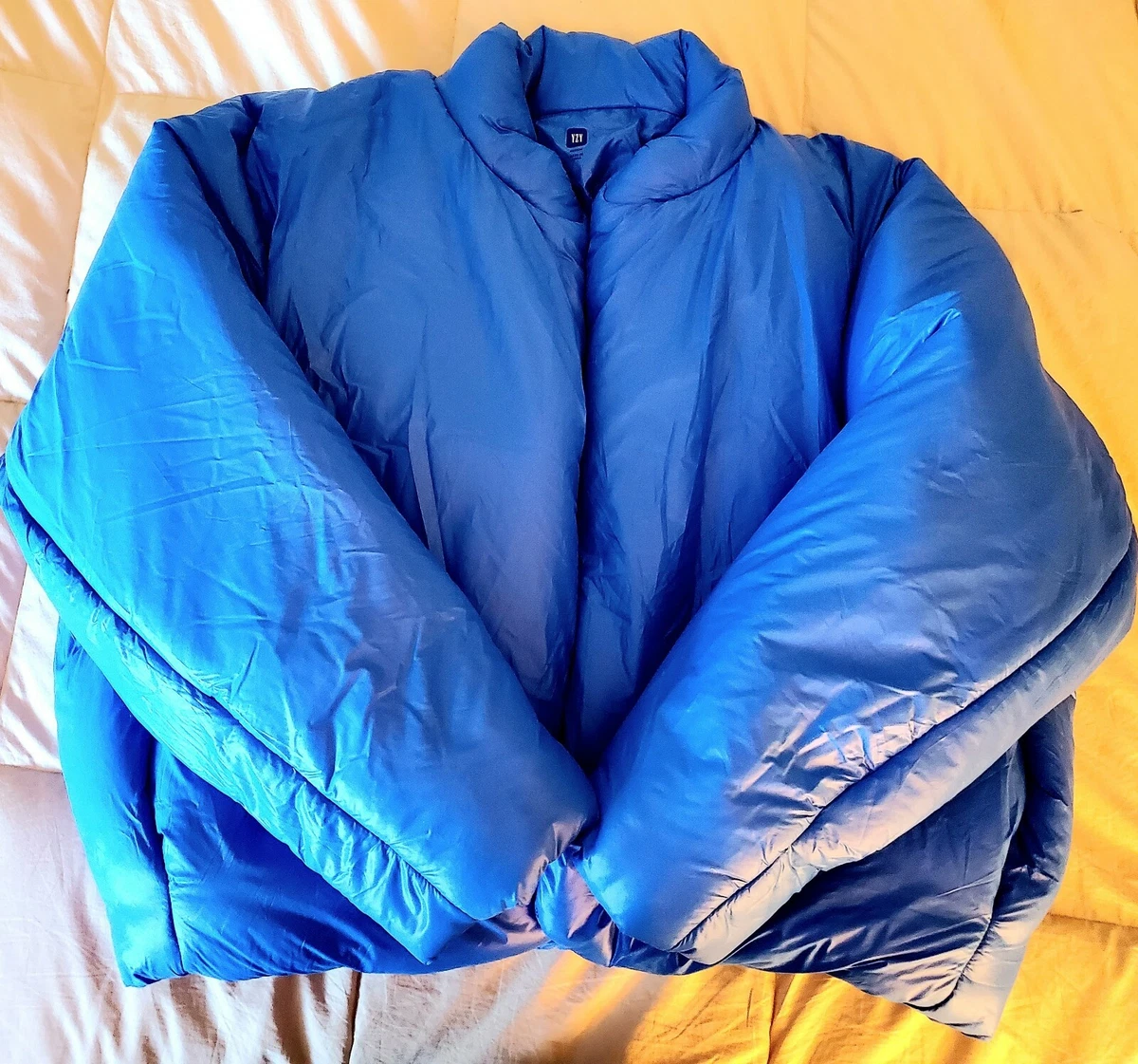 blue yeezy gap jacket