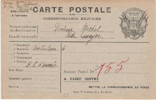 FM - Carte postale illustrée en franchise militaire - WW1 - Photo 1/2