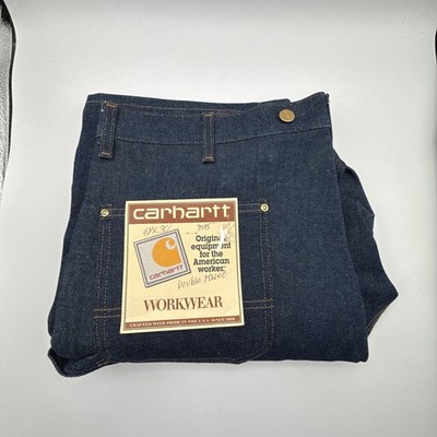 Carhartt B07 DNM Double Knee Workwear Denim Logger Jeans Mens 42x30 NWT USA