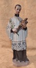 Hl. Aloysius von Gonzaga Gips 32 cm um 1900/10 Heiligenfigur