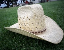 Men's Resistol Stagecoach Western Straw Hat Cheyenne Wyoming Sz 6 5/8