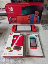 Pack Nintendo Switch Edition Mario Rouge et Bleu + Etui hybride + Film ecran