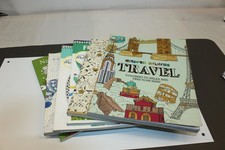 Adult Coloring Books Stress Relief Lot of 6 - Travel, Garden, Seasons
