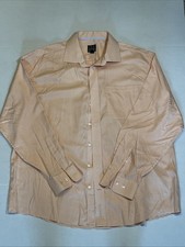 Jos. A. Bank Men's Pink Dress Shirt XL Button Up Long Sleeve 100 Cotton