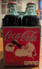 Coca-Cola Special Edition Vintage 125 Year Anniversary Santa 4 Pack full bottles