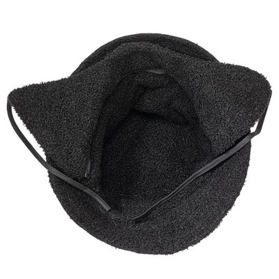 Waterproof Bucket Hat Women Winter Fleece Lined Black Gray Womens Rain Hat | Fleece Lined All Weather Outdoor Hat main image 2