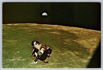 Apollo 11, Lunar Module, Earth, NASA, Kennedy Space Center, Postcard