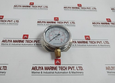 #ad #ad GRAINGER Pressure Gauge 0 100 PSI 0 7 BAR $137.99