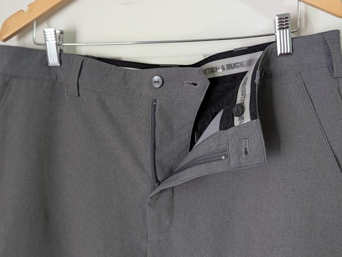 Cutter & Buck Chino Golf Shorts Men's 34 Gray Banded Waist Lightweight Logo - Picture 5 of 7