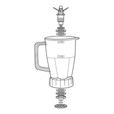 Waring 503074 64 Oz Lexan Container w/ Blending Assembly