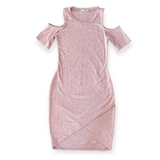 NWOT CHARLOTTE RUSSE Cold Shoulder Dress Pink Mauve size S