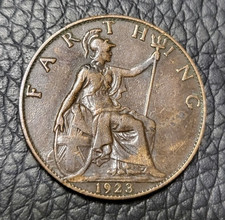 1923  Great Britain Farthing Coin