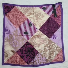 21" X 21" New Jones New York Scarf Silk Purple Cream