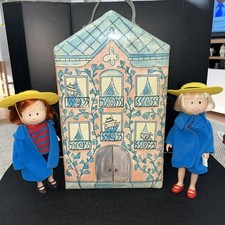 Vintage Eden Madeline & Friend Dolls with Carry House