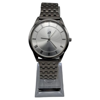 OWIM Herren Armbanduhr Silber Edelstahl Klassisch Römische Ziffern Analog