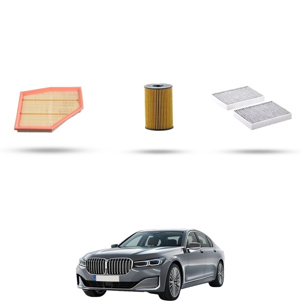 Hoffcar Wartungsset - 3 Filter Kompatibel Mit BMW Serie 7 (G11, G12) 750I 330K-image