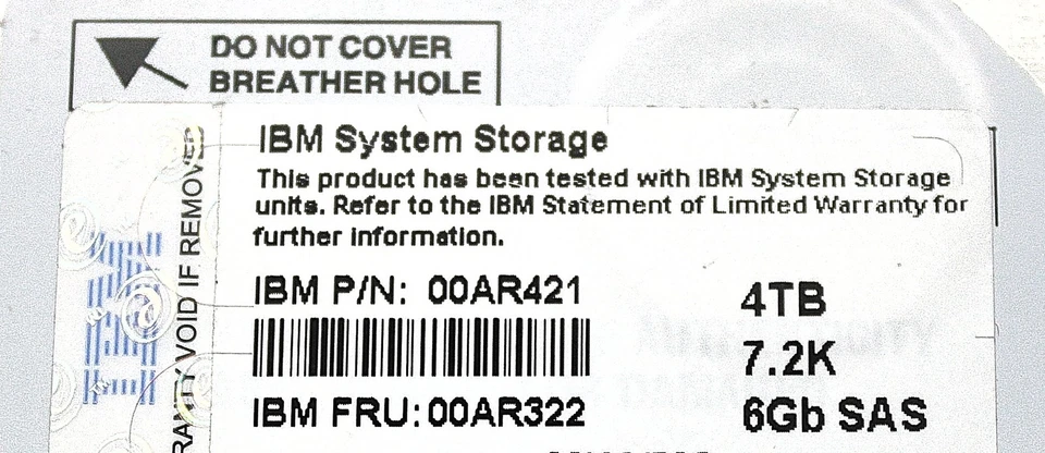 IBM 00AR322 4TB 7.2K 6GB 3.5" SAS GEN2 - Image 2 of 4