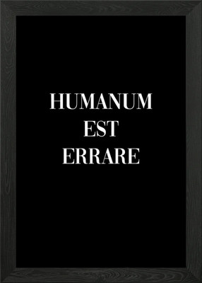 Humanum Est Errare Framed Wall Art Poster Canvas Print Picture