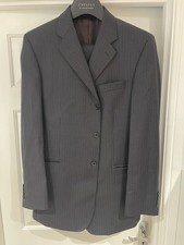 Chester Barrie - Black Pinstripe - Wool 2-Piece Suit ( 44L Jacket, 36L Trouser)
