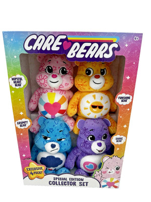 Care Bears Special Edition Collector Set NIB Hopeful Heart Funshine Share Grumpy