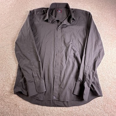UNTUCKit Shirt Men XXL Black Wrinkle-Free Black Stone Button Up Slim Fit