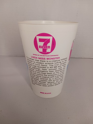 Vintage 1970's 7-11 Plastic Cup Loch Ness Monster - Picture 3 of 6