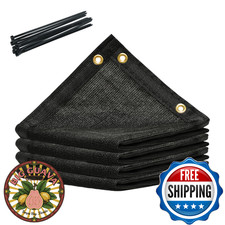 Royal Shade 8'x16' Black 90 Sunblock Shade Cloth for Dog Kennel Mesh Tarp