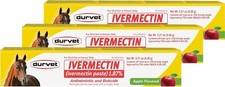 Pack of 3 Durvet Horse Dewormer Paste 1.87 Apple Exp 12/2027