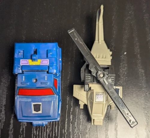 Transformers G1 Battletrap Decepticon Duocon Truck & Helicopter Hasbro 1987