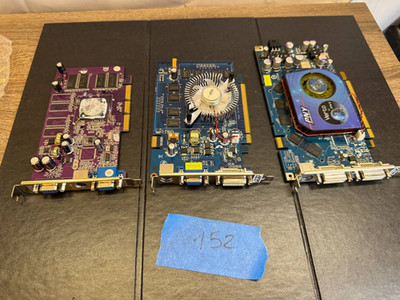 PNY FX 5200 AGP + 7600 GS 512MB AGP + 7900 GS PCI-E (3 Cards) Untested