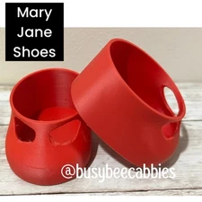 RED MARY JANE T-STRAP Replacement Shoes For 16” Cabbage Patch Kids Doll Shoe