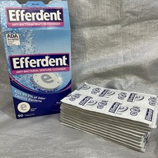 2013 Efferdent Denture Cleanser - Open Box - 66 Sealed Tablets