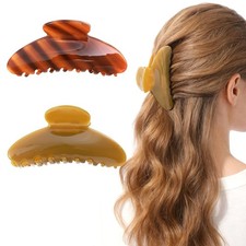 4.1 Inch Large Claw Clips for Women Acetate Set Big Tortoise Shell Thick Hair