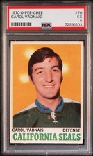 1970-71 O-PEE-CHEE CAROL VADNAIS PSA 5 CALIFORNIA GOLDEN SEALS #70 *SC702*