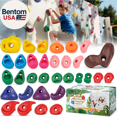 #ad 32 Rock Climbing Holds Multi Size for Kids Adult Rock Wall Holds Climbing Rock $60.00