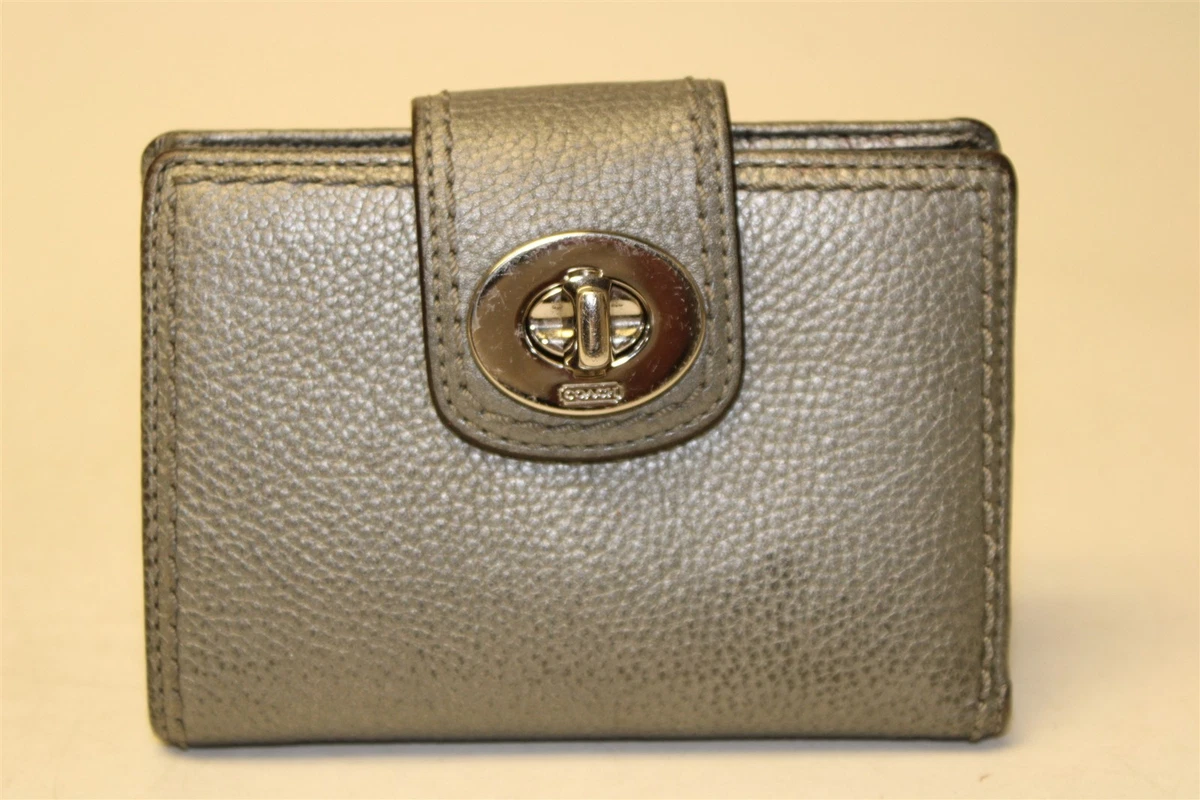 Cartera De Cuero Genuino Para Mujer - Monedero Largo Con 12 Ranuras, Compartimento Cremallera, Gris