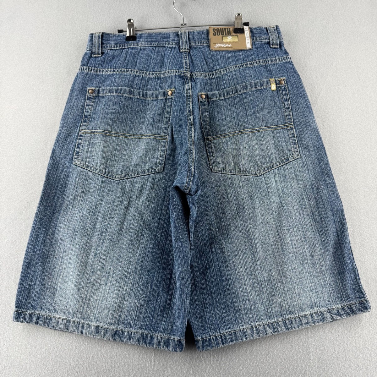 Vintage Southpole Jorts Mens 36 (Fits 34) Blue Baggy Denim Jean