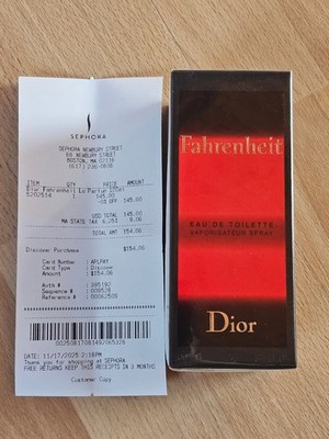 Dior Fahrenheit Herren Eau de Toilette Spray 100ml NEU/OVP