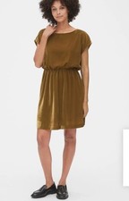 XL Crushed Velvet Dress Fall Autumn Halloween Gap Mustard Yellow
