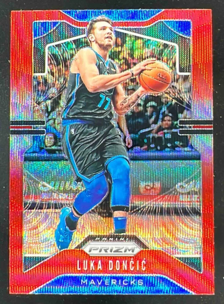 2019-20 Panini Prizm Prizms Ruby Wave #75 Luka Doncic