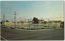Vintage Postcard EAGAL FORD SALES Used Car Dealership STOCKTON, CA Trucks 1960s