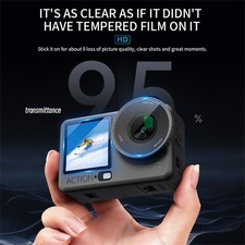 Camera Lens Tempered Glass Protective Film Screen Protector Kit for DJI Action 6
