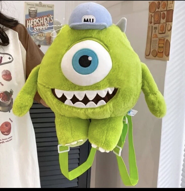 Disney Plush Backpack Monsters Ink Mike Wazowski Women 