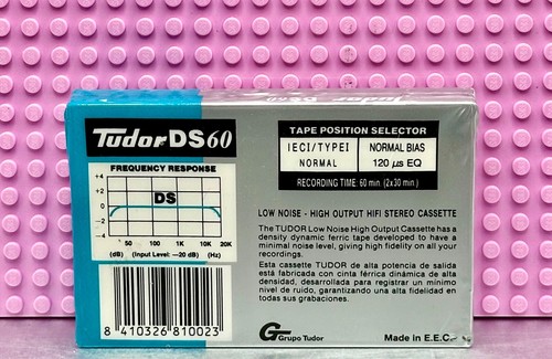 TUDOR DS 60 TYPE I BLANK CASSETTE TAPE (1) (SEALED) - Picture 2 of 3