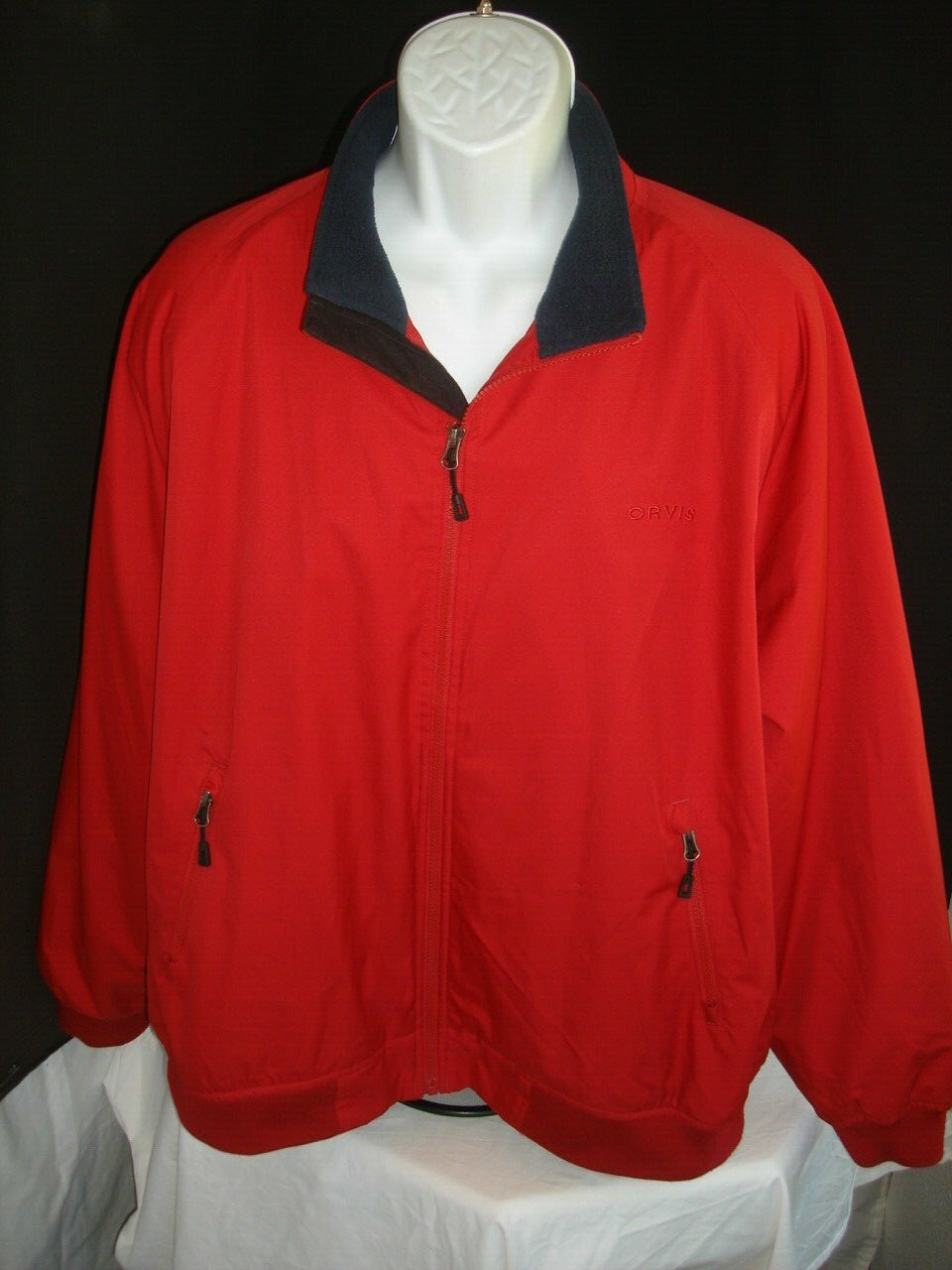 ORVIS SOLID RED CASCADE BONE-DRY FLEECE LINED JAC… - image 1