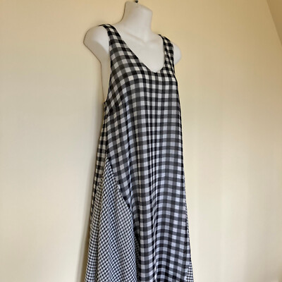 Mystree Pinafore Jumper Dress Flowy Black Gingham Patchwork Check Size Small | eBay Mystree Pinafore Jumper Dress Flowy Black Gingham Patchwork Check Size Small | eBay