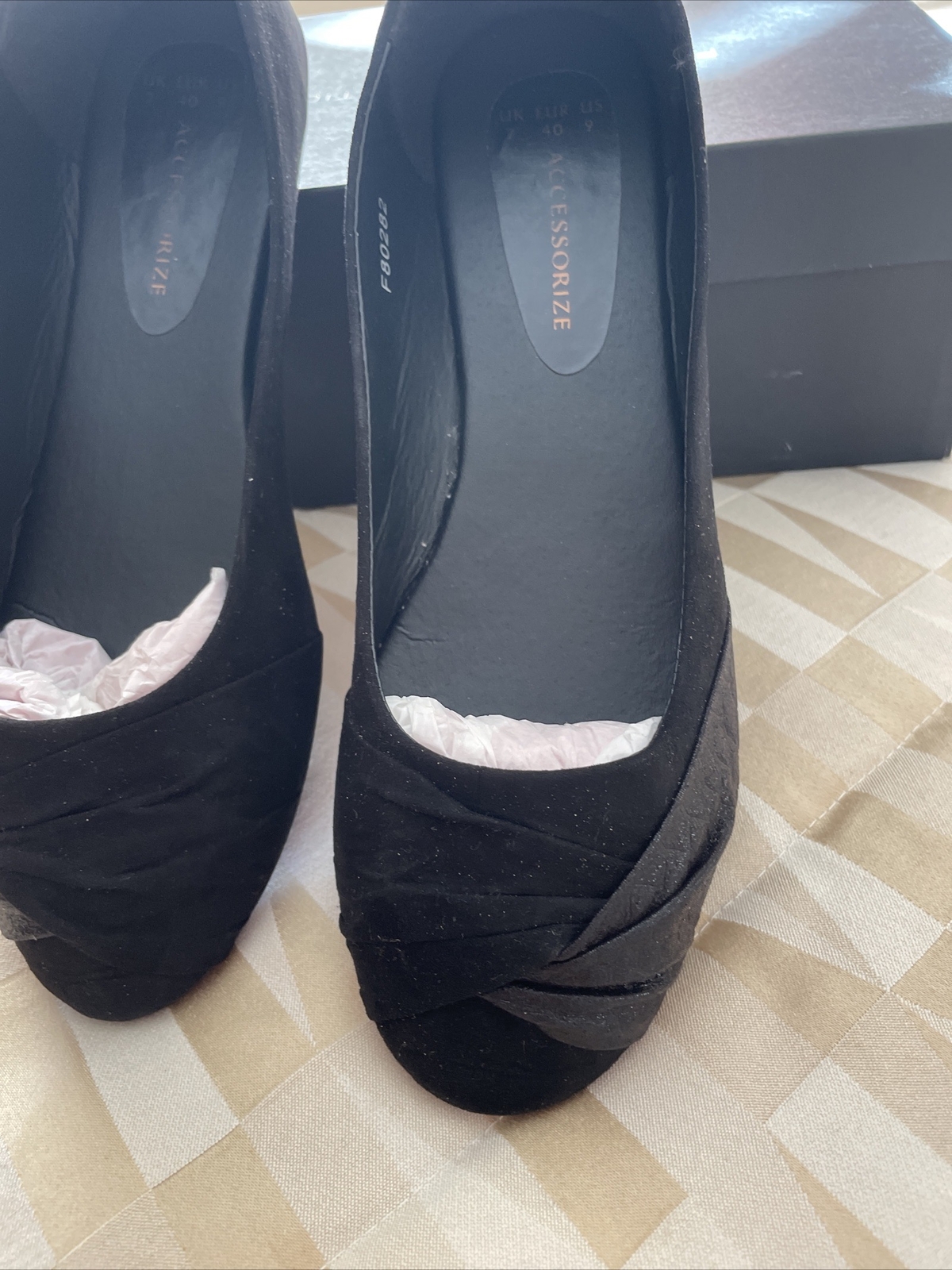 Ladies Flat Black Shoes 7 Worn Once Indoors eBay